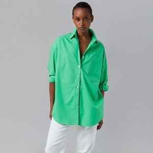 THE FRANKIE SHOP MELODY OVERSIZED COTTON SHIRT
